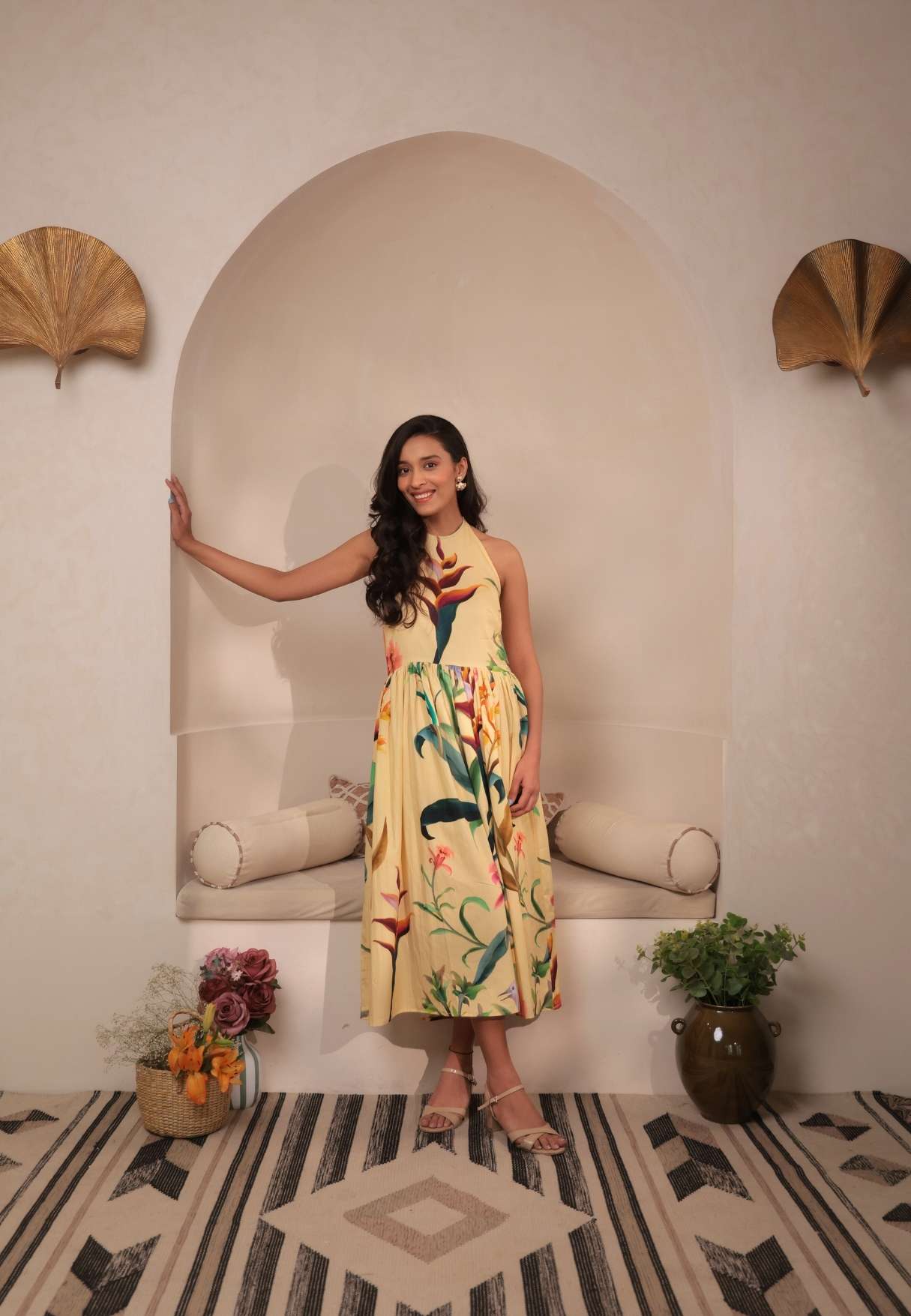 Bali halter tie-back dress