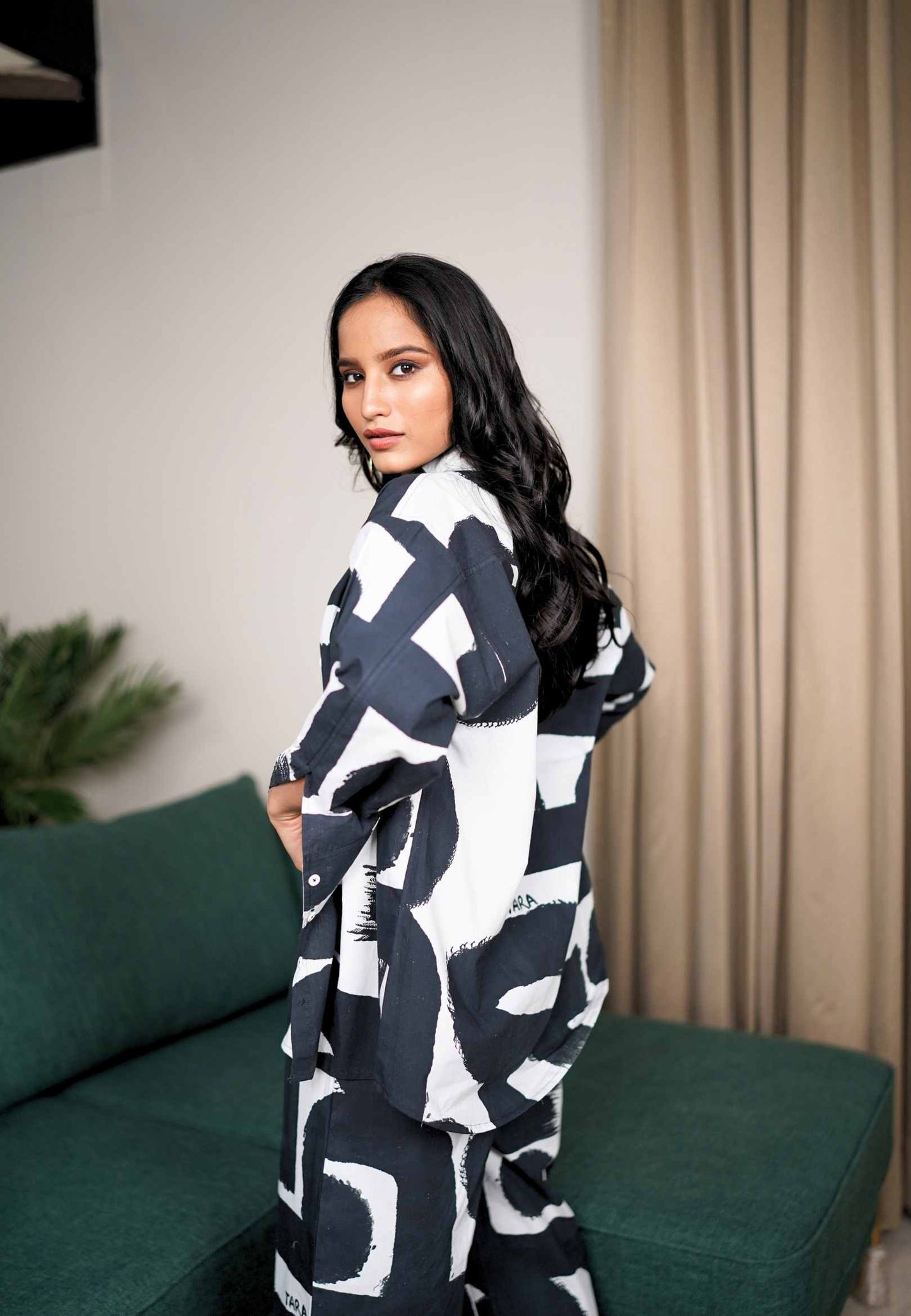 Monochrome Strokes Co-ord Set