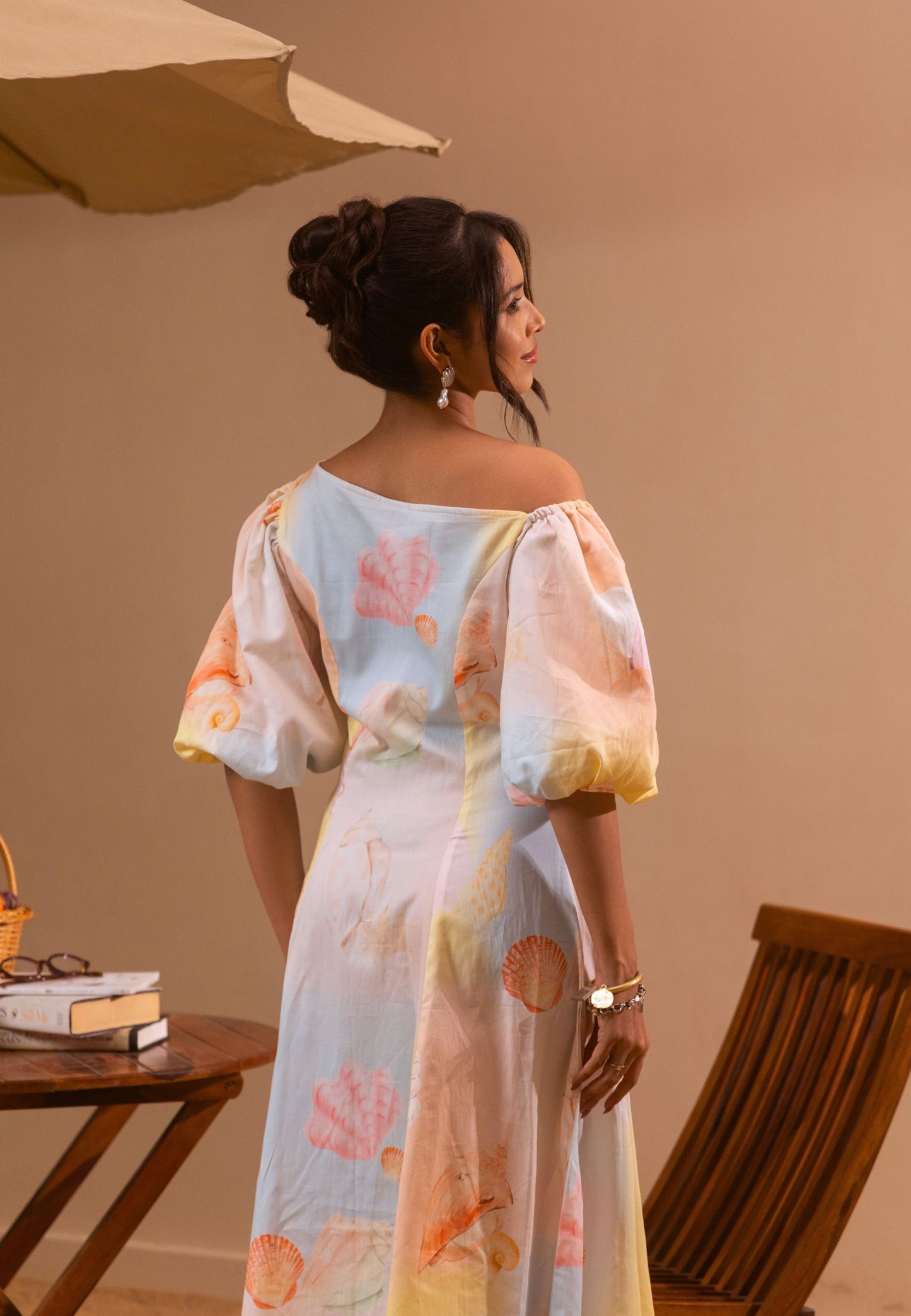 Marbella Midi puff Dress