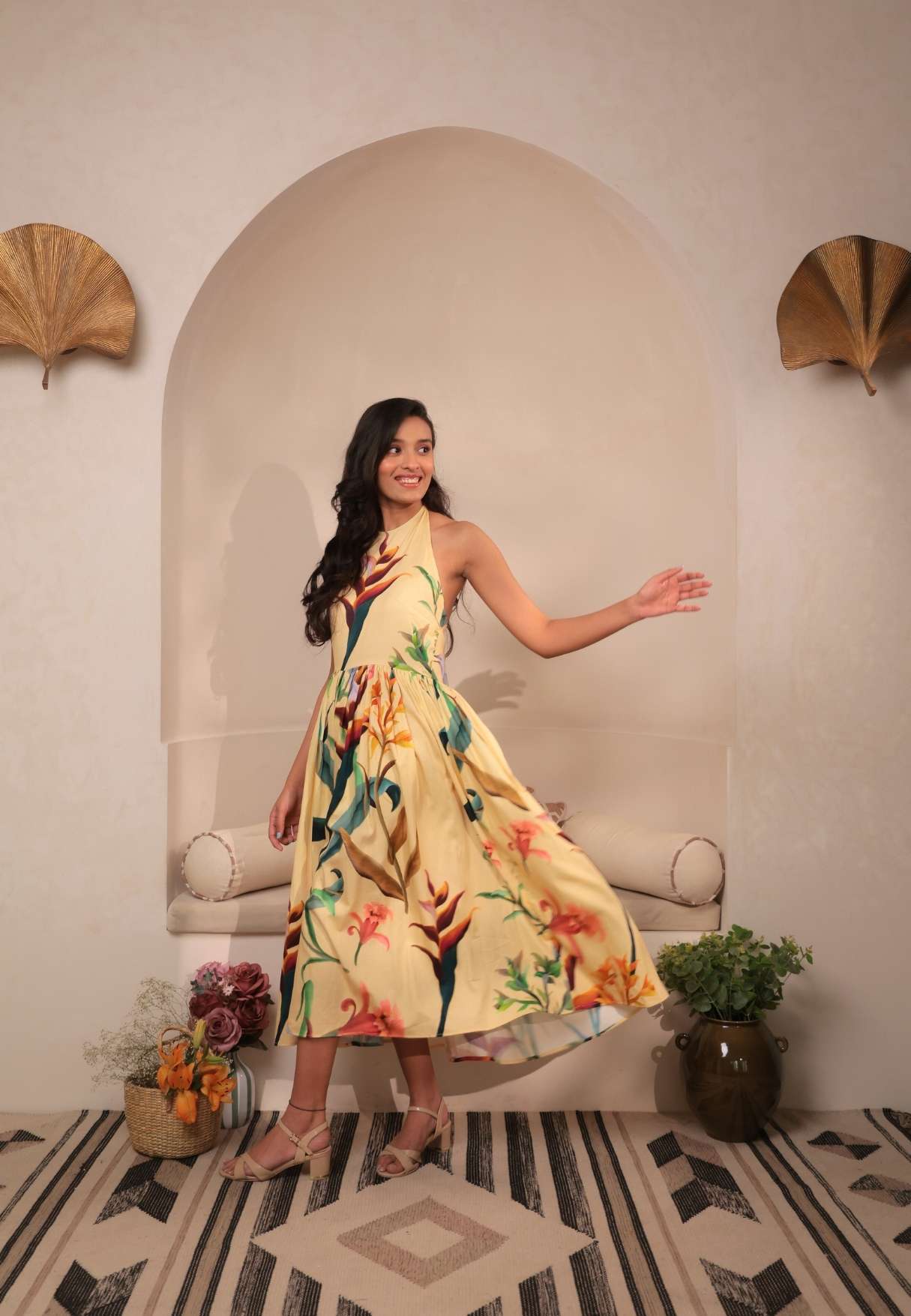 Bali halter tie-back dress