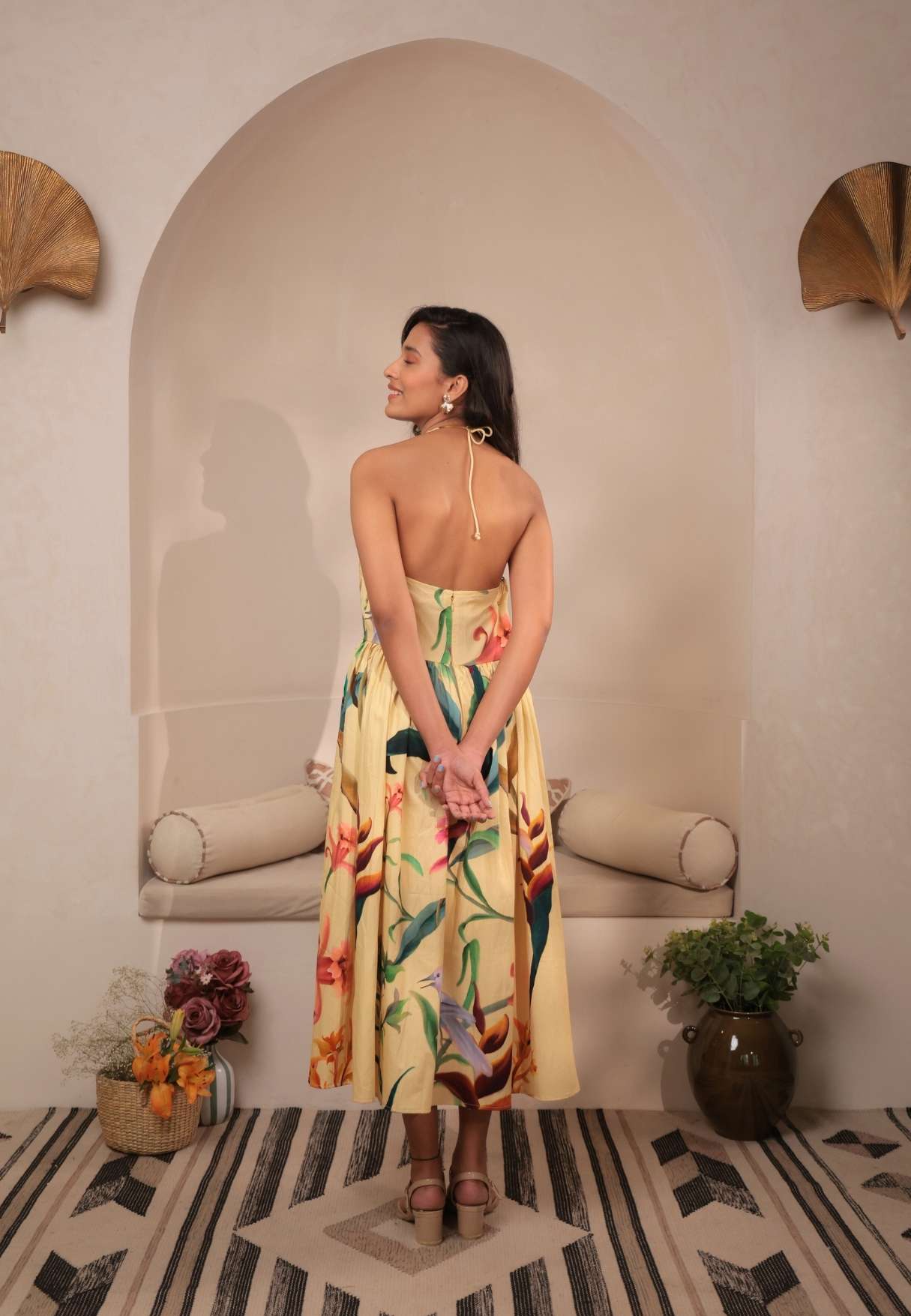 Bali halter tie-back dress