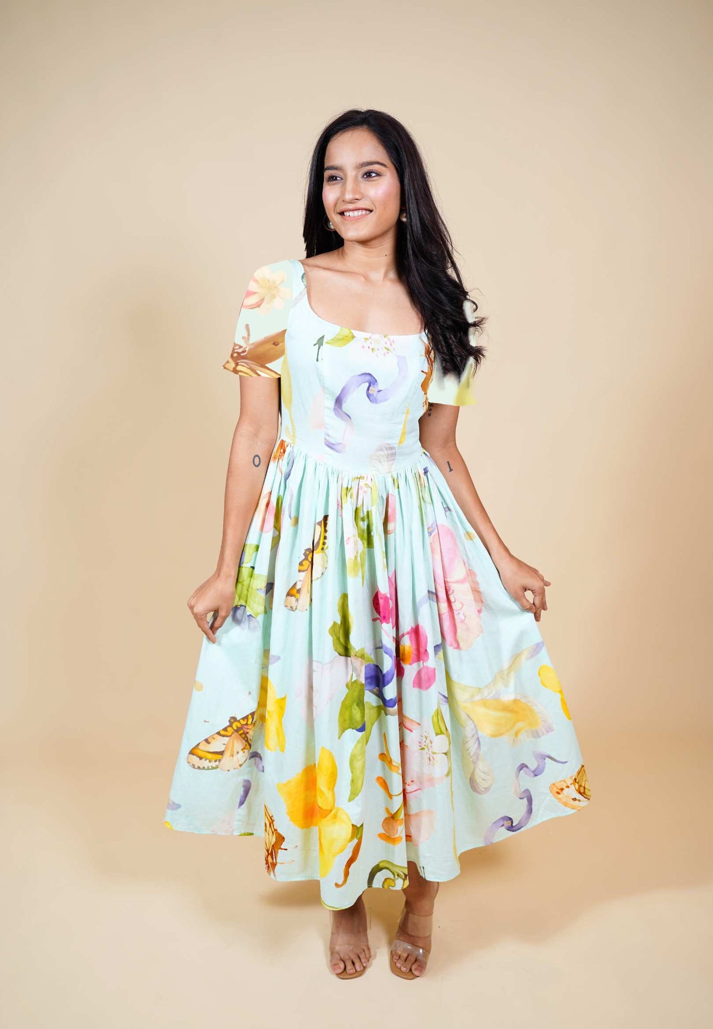 Magnolia Midi Dress (With sleeves)