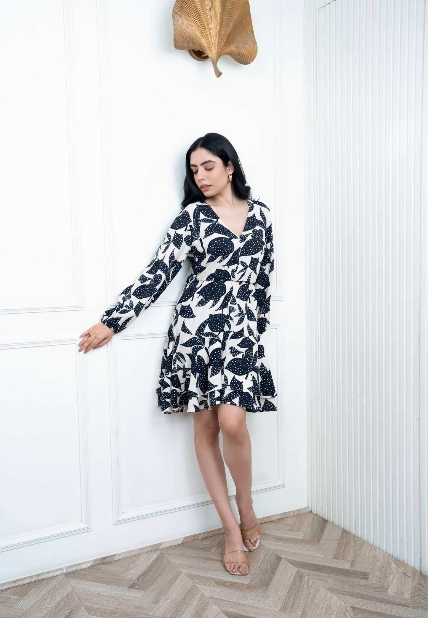 Ebony and Ivory Ruffle Dress