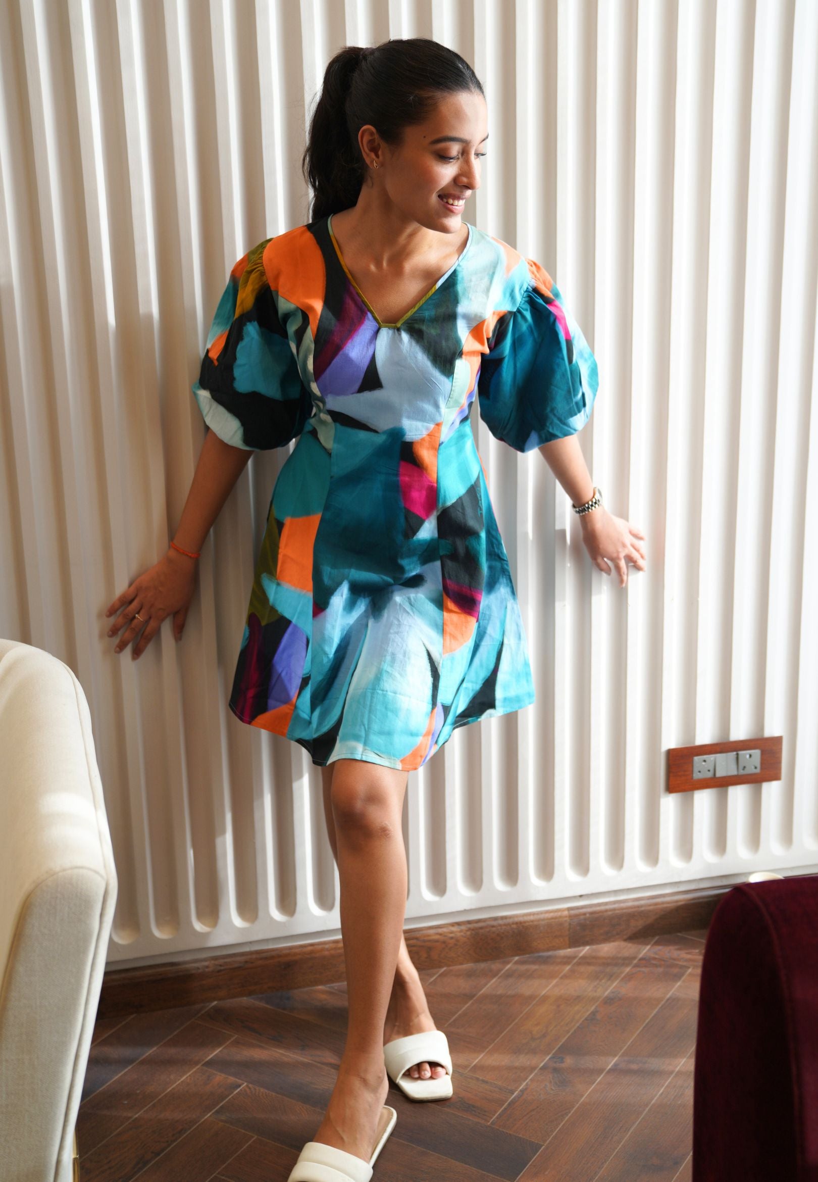 Bluebell Mini Puff Dress