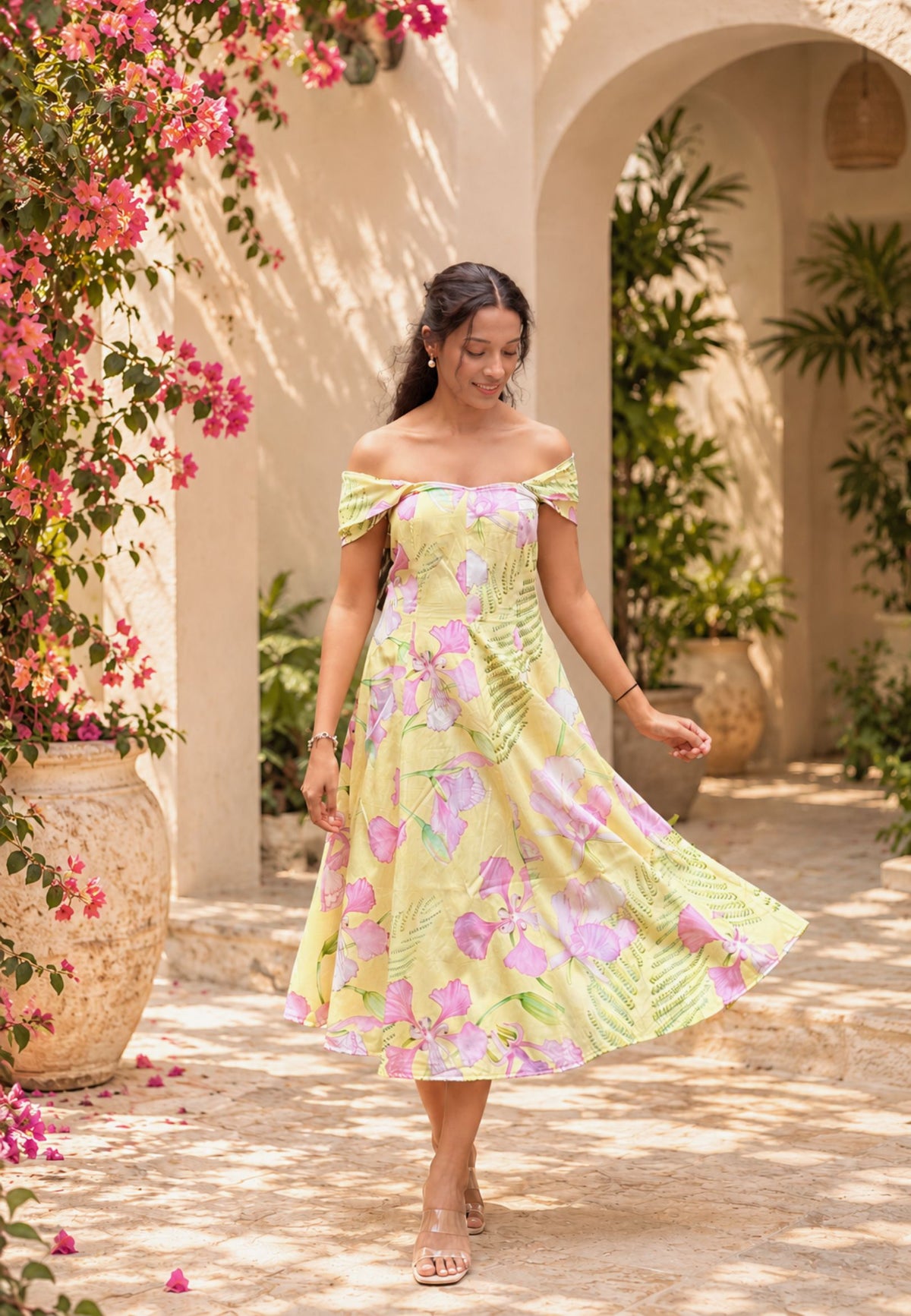 Wisteria Off-Shoulder Dress
