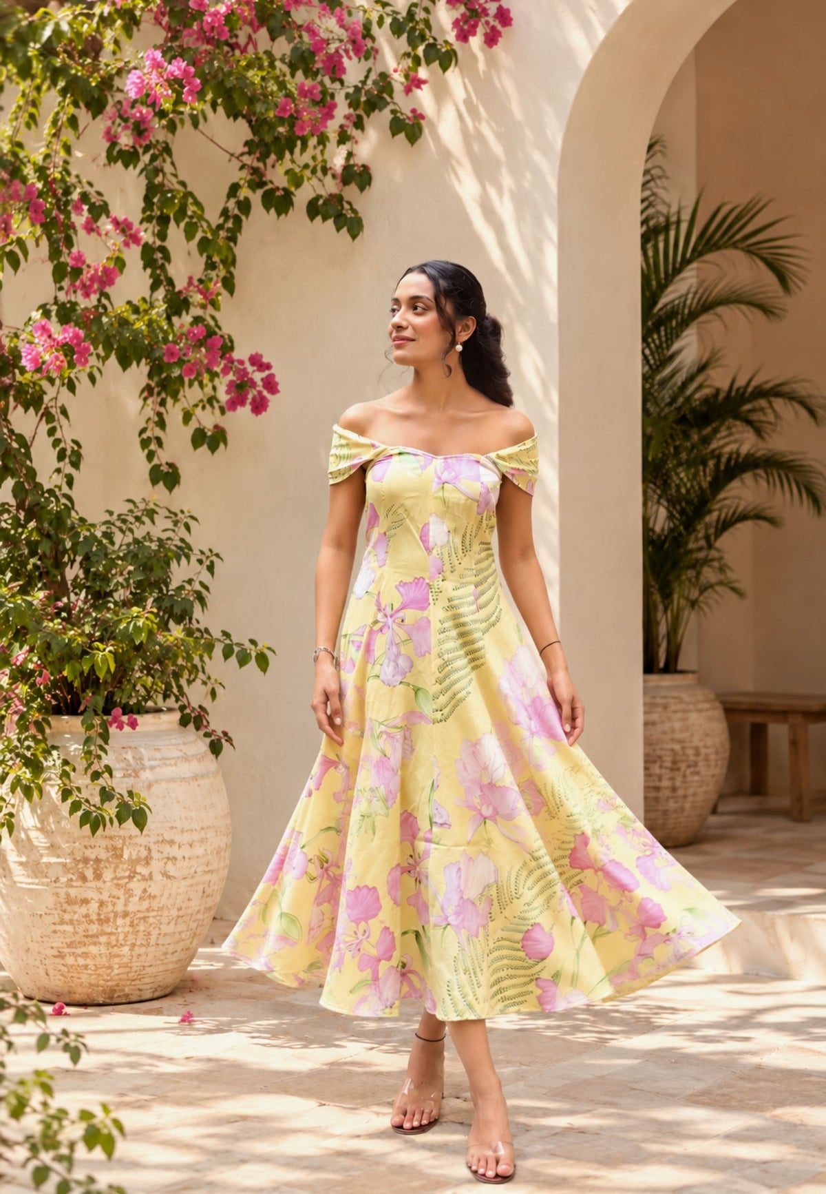Wisteria Off-Shoulder Dress