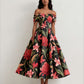 Scarlet Off-Shoulder Midi Dress