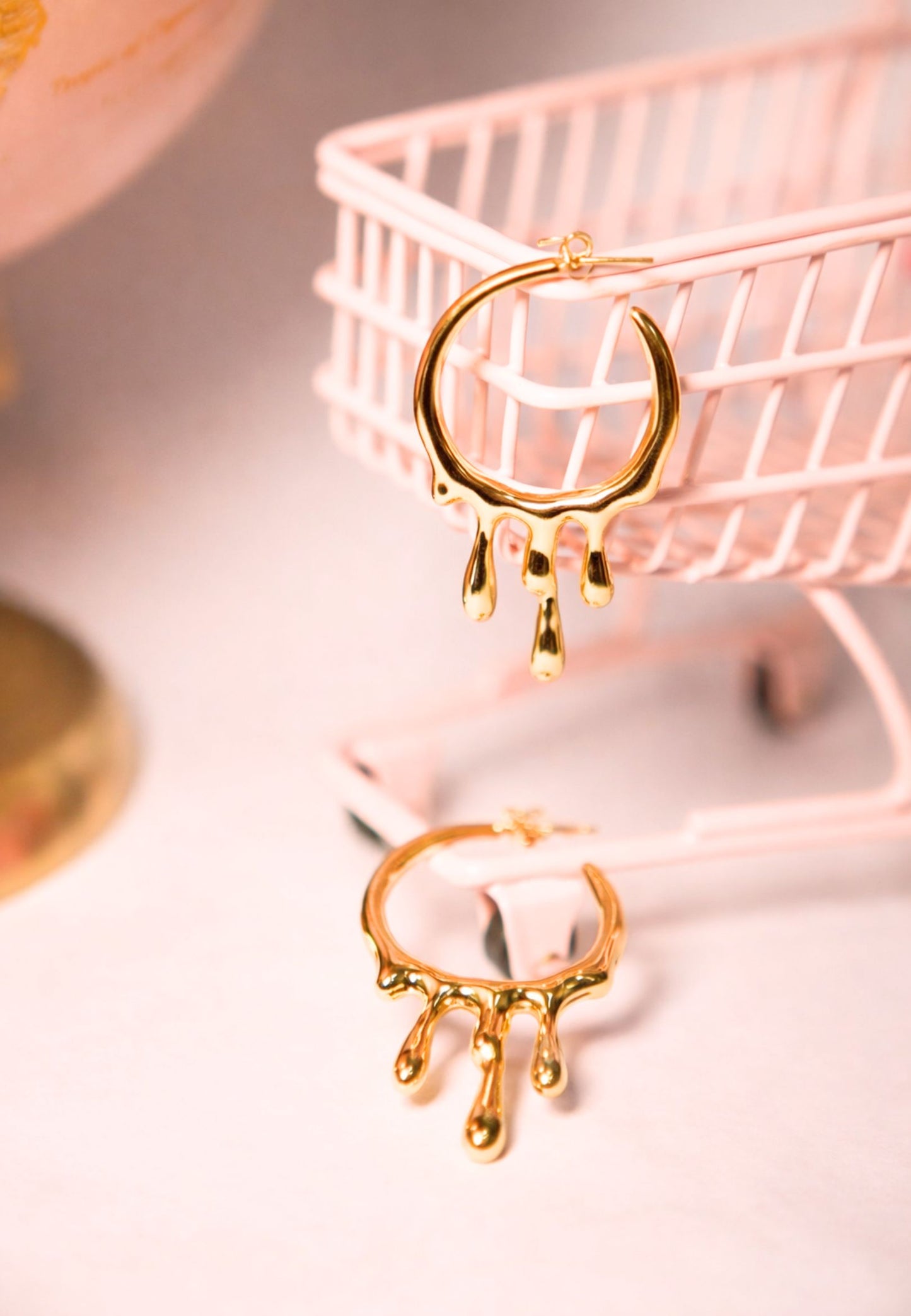 Golden Drip Hoops