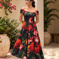 Scarlet Off-Shoulder Midi Dress