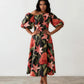 Scarlet Midi Puff Dress