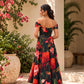 Scarlet Off-Shoulder Midi Dress