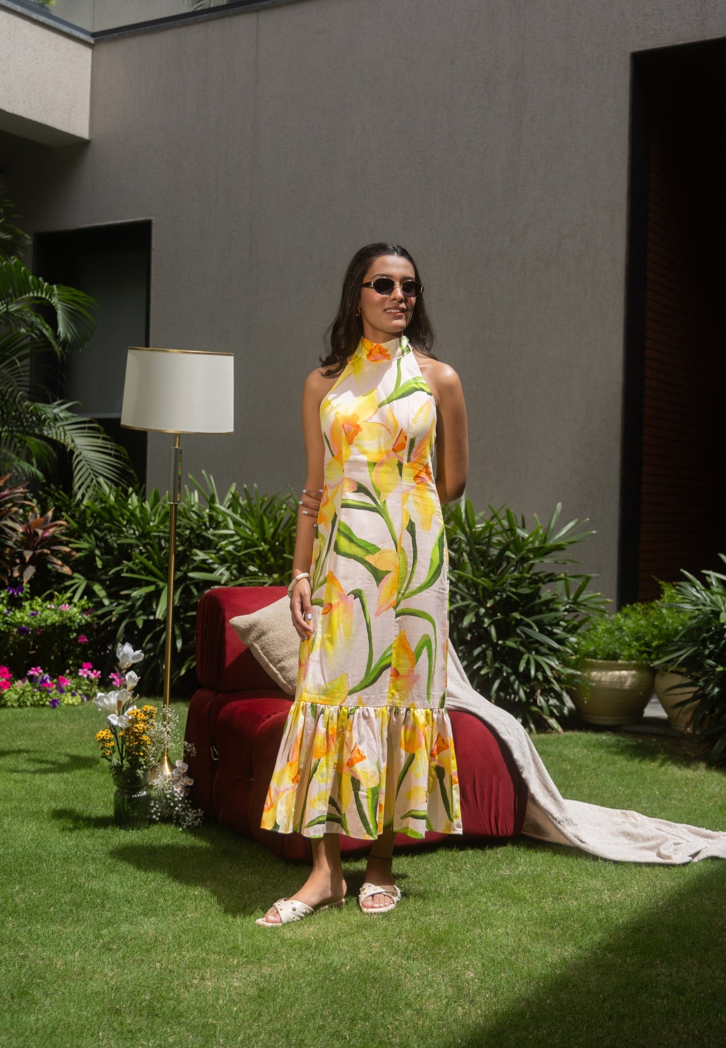 Sicily Halter Midi Dress