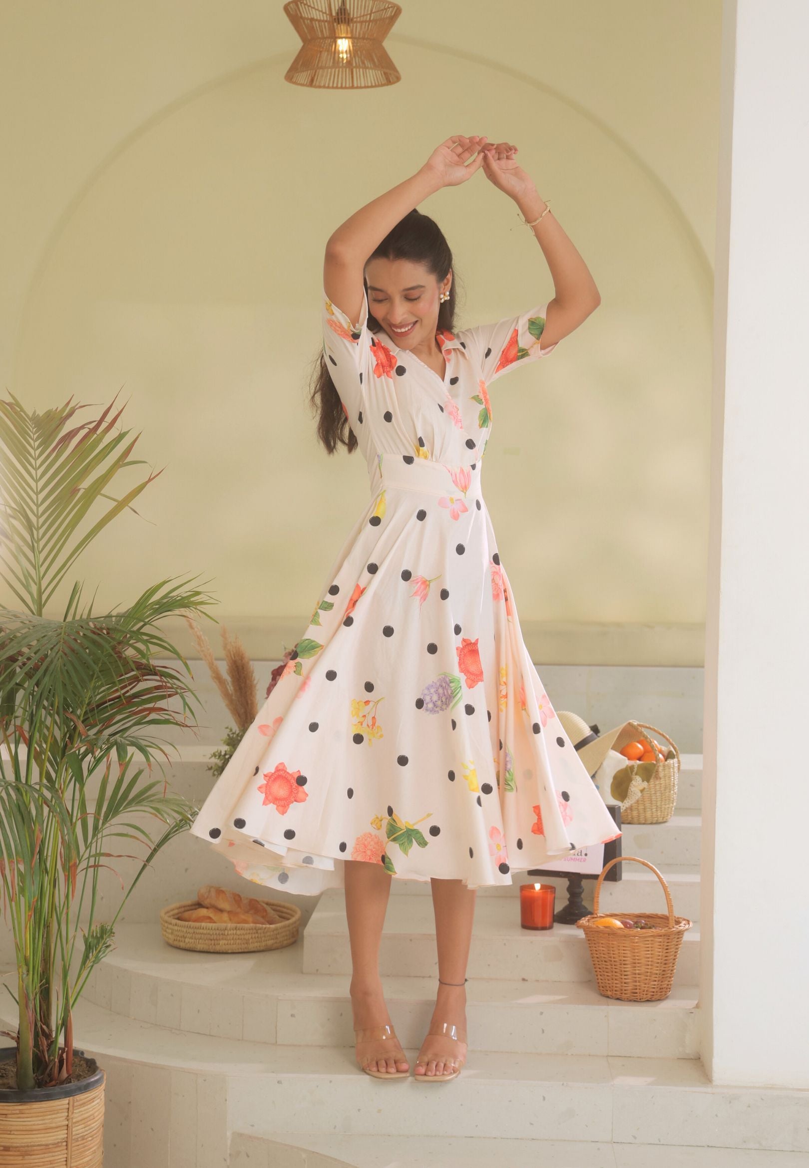 Capri Collar Midi Dress