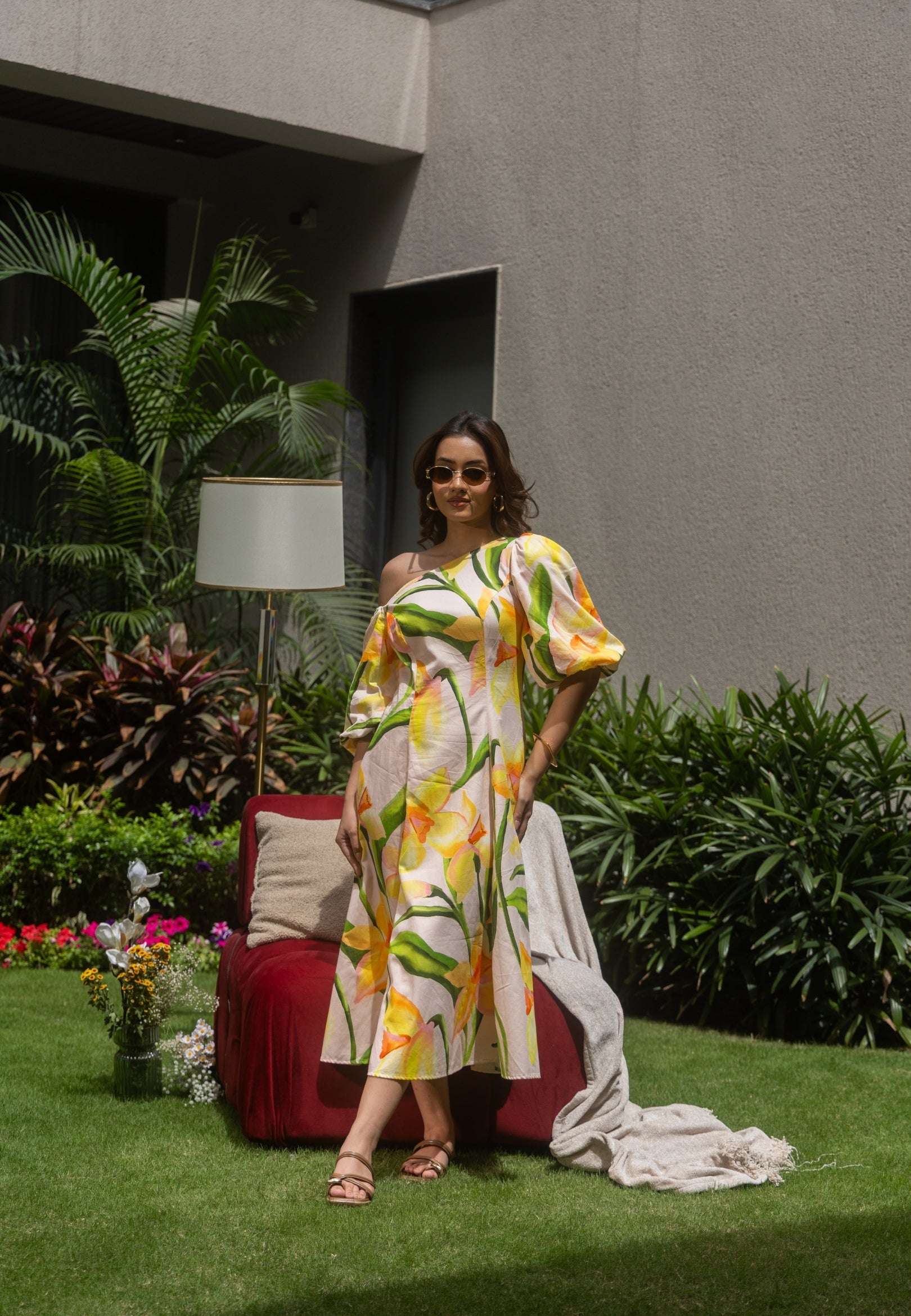 Sicily Midi Puff Dress