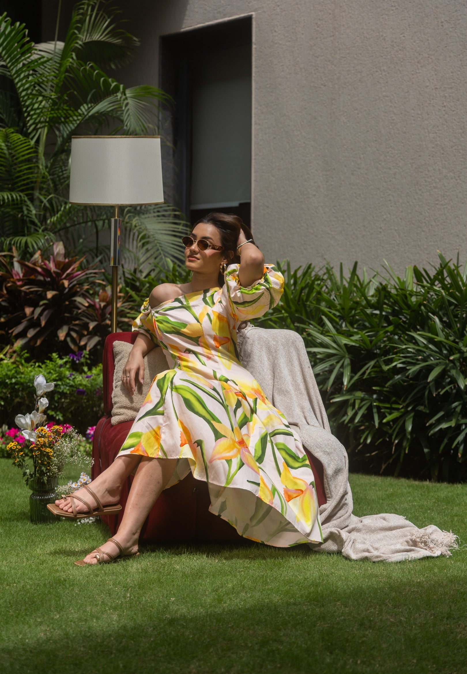 Sicily Midi Puff Dress