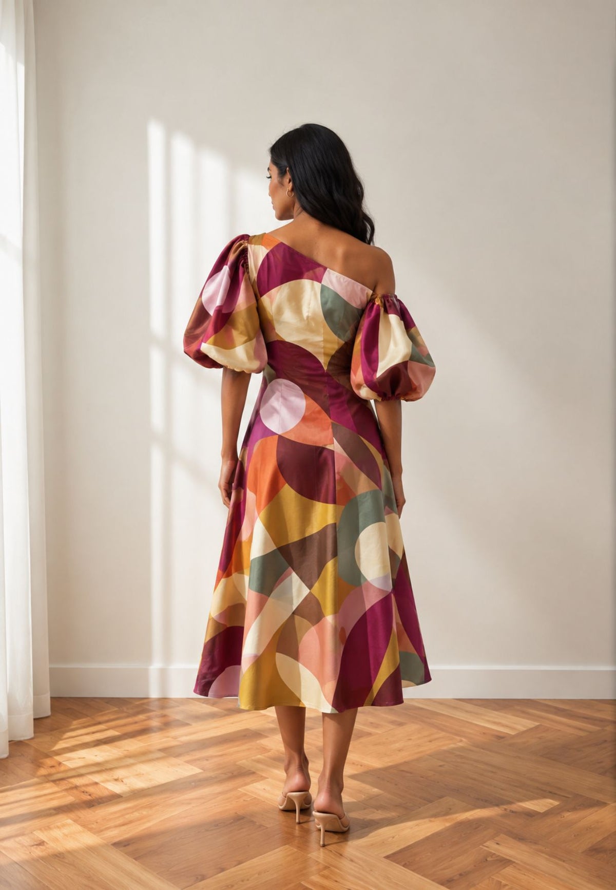 Terra Midi Puff Dress