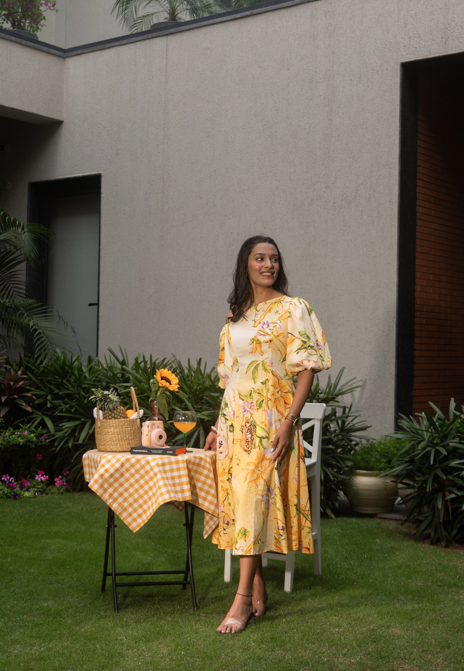 Florence Midi Puff Dress