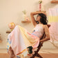 Santorini Halter Tie-Back Dress