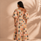 Mosaic Midi Puff Dress