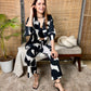 Monochrome Strokes Co-ord Set