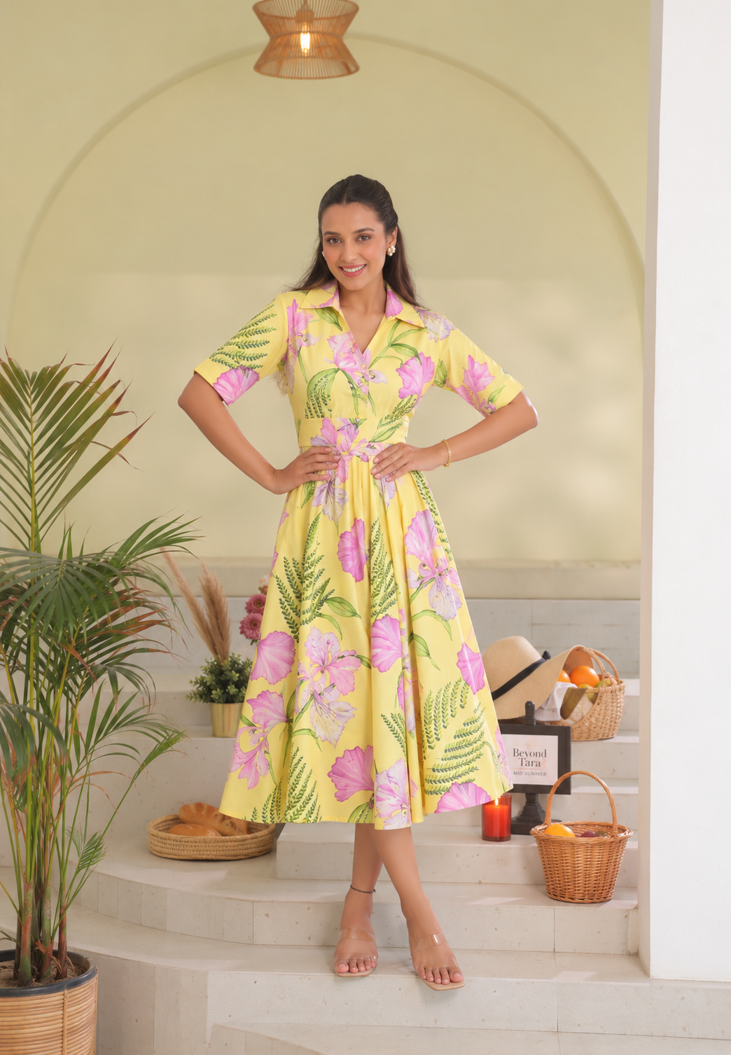 Wisteria Collar Midi dress