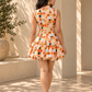 Mosaic Bubble Mini Dress