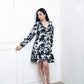 Ebony and Ivory Ruffle Dress