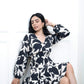 Ebony and Ivory Ruffle Dress