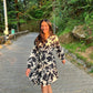 Ebony and Ivory Ruffle Dress